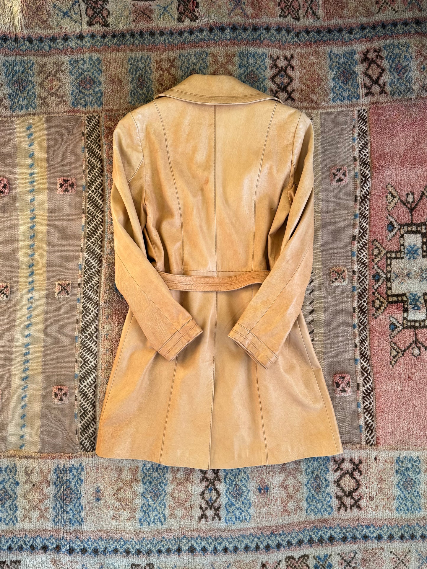 Danier Yellow Leather Trench
