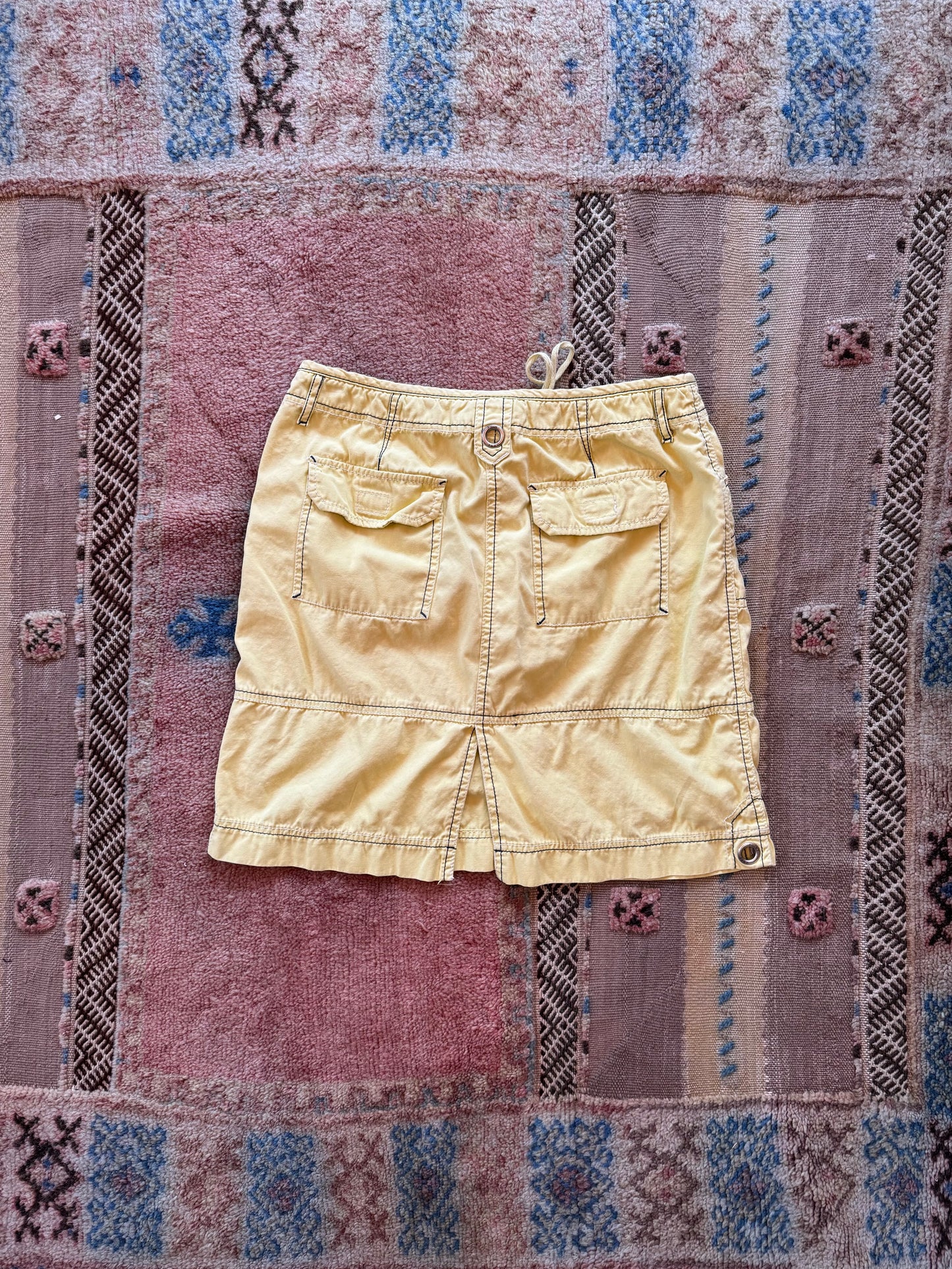 Yellow Cargo Skirt