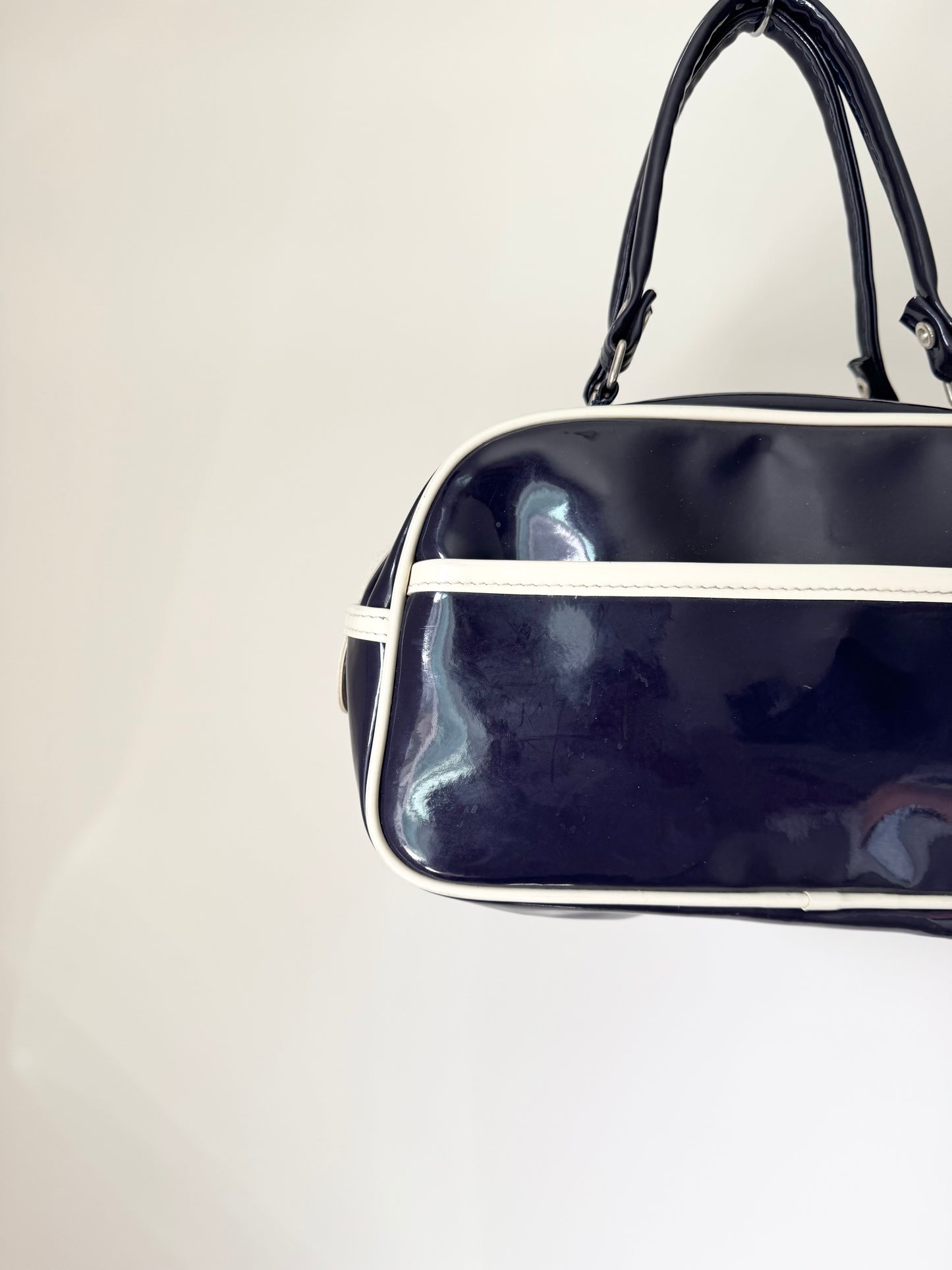 Blue Patent Handbag