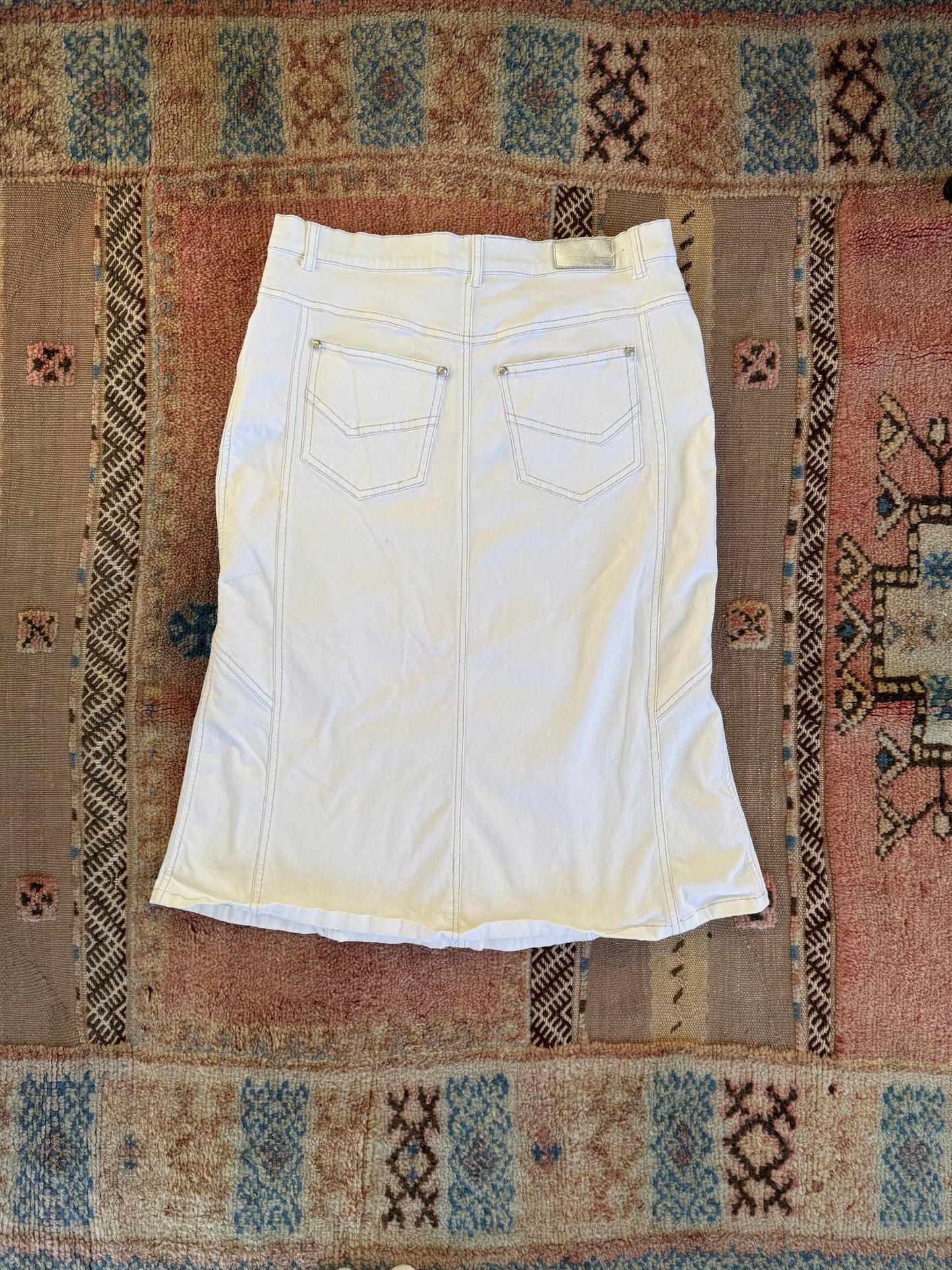 White Denim Skirt