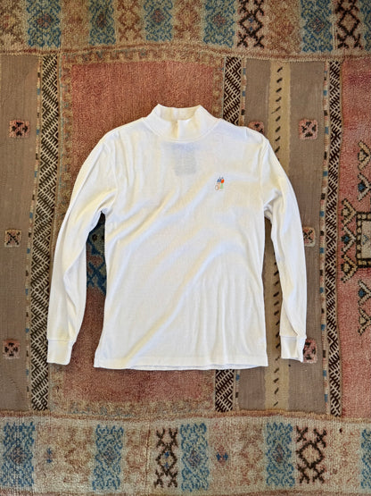 White Mock Neck