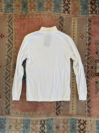 White Mock Neck