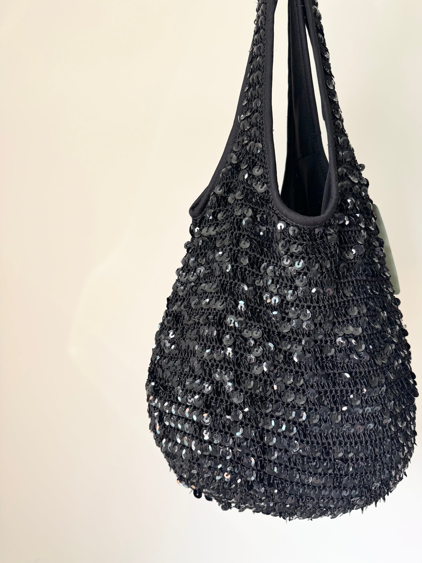 Black Sequin Tote