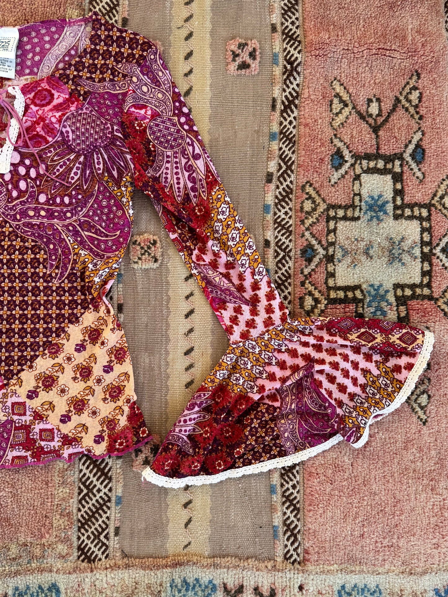 Paisley Bell Sleeve Top