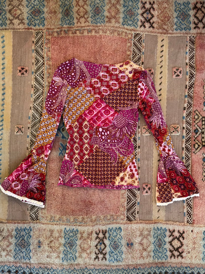 Paisley Bell Sleeve Top