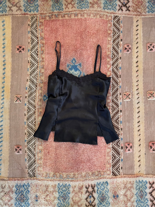 Black Satin Tank