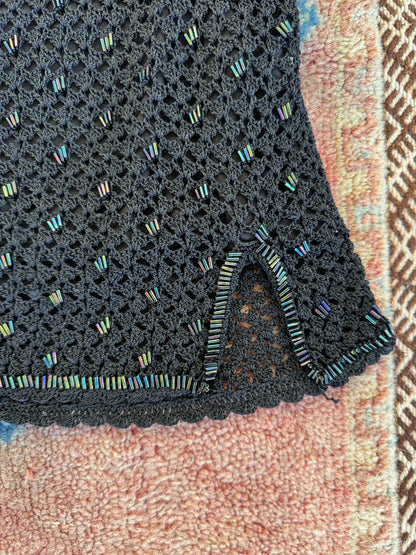 Black Beaded Tank