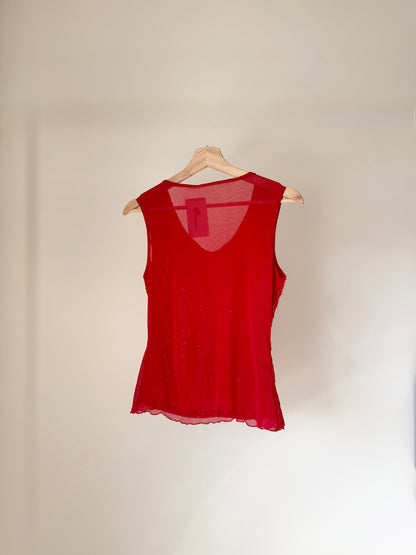 Red Beaded Tank