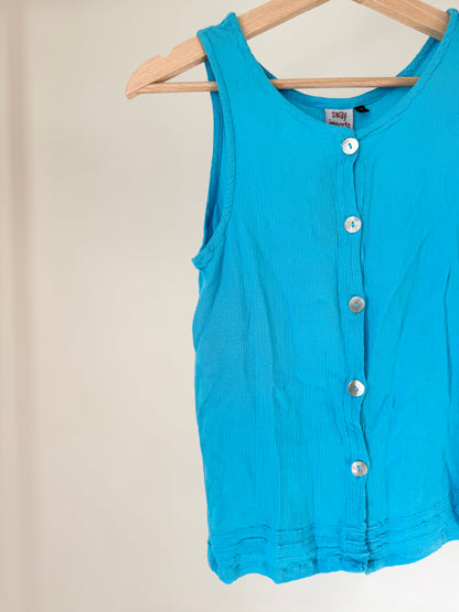 Aqua Button-Up