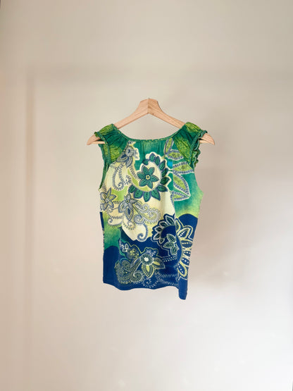 Floral Beaded Tank