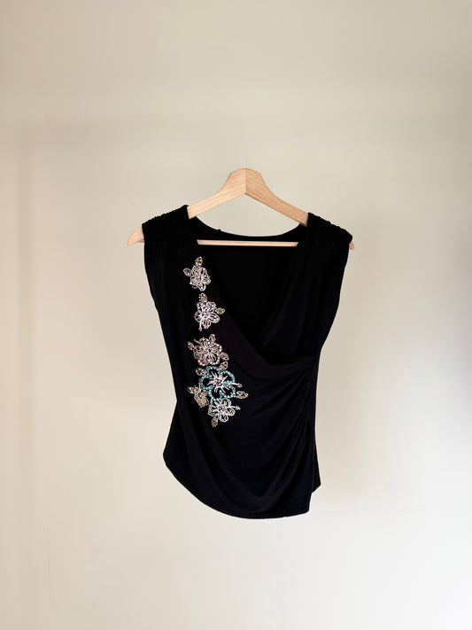 Beaded Wrap Top