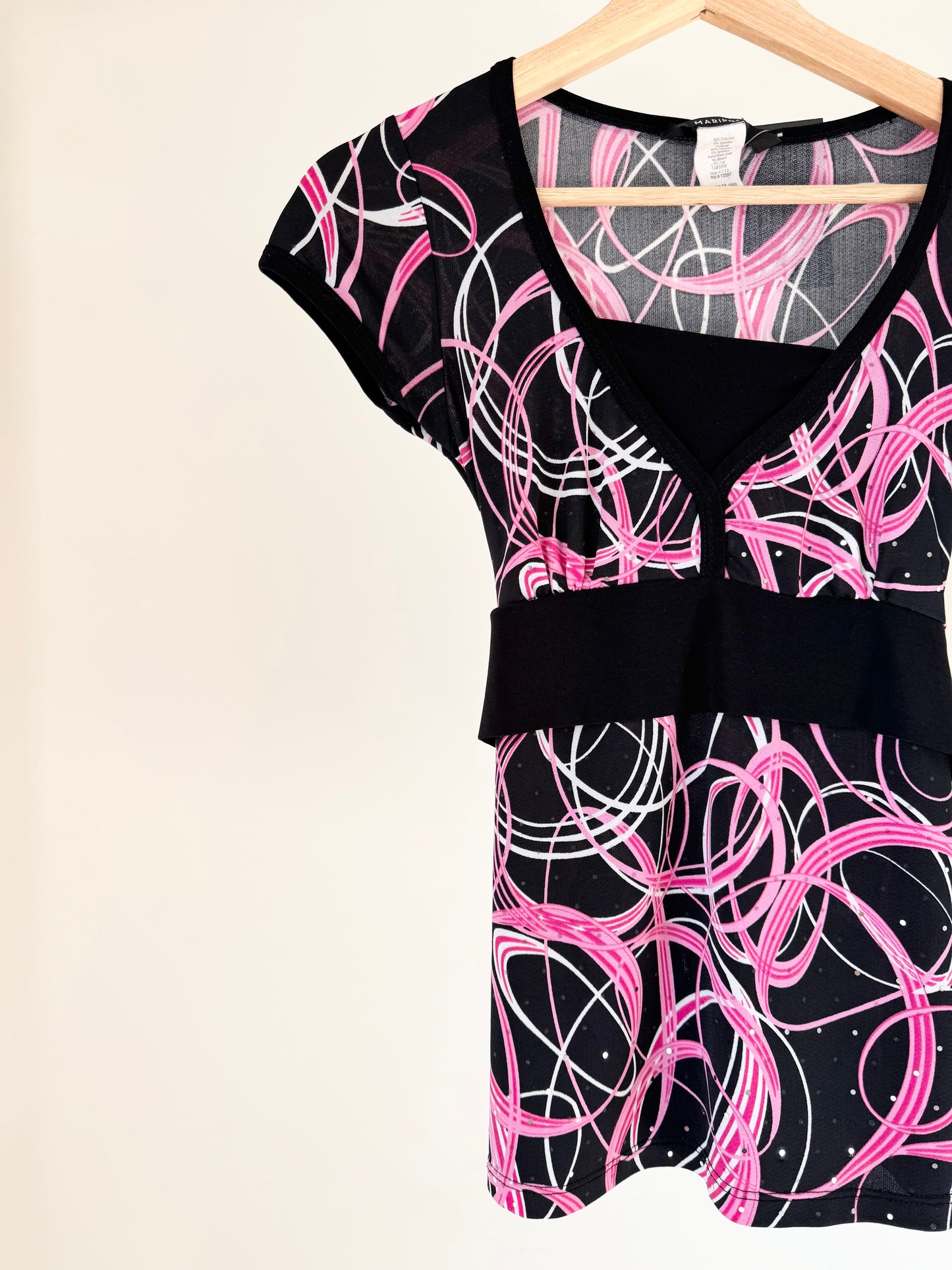 Black & Pink Top