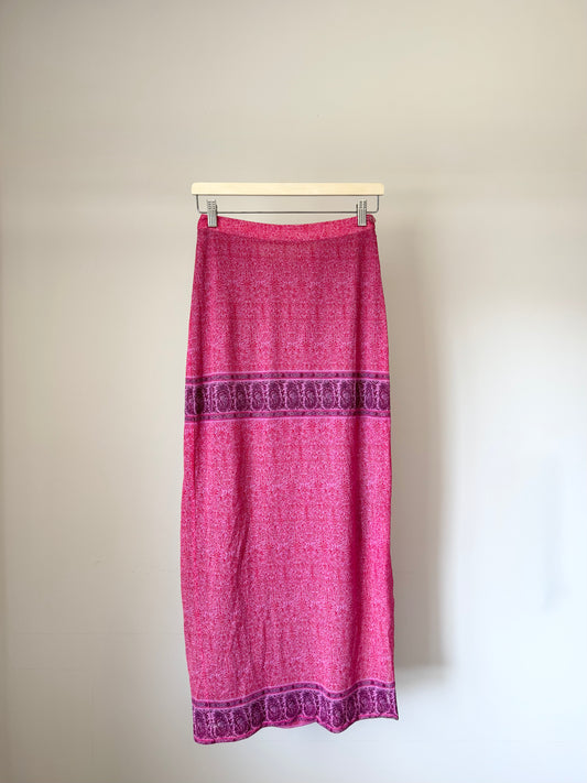 Pink Paisley Skirt