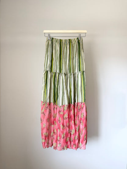 Pink & Green Paisley Skirt