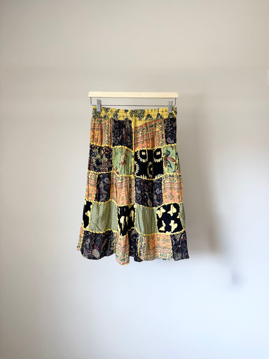 Yellow Patchwork Skirt