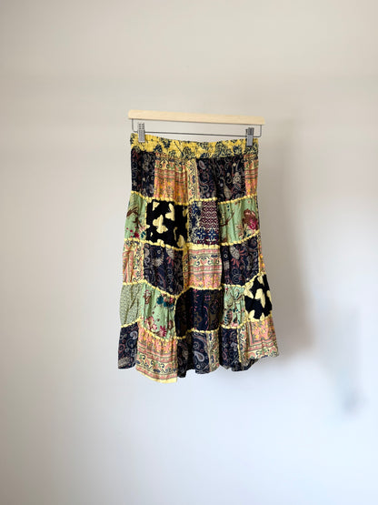 Yellow Patchwork Skirt