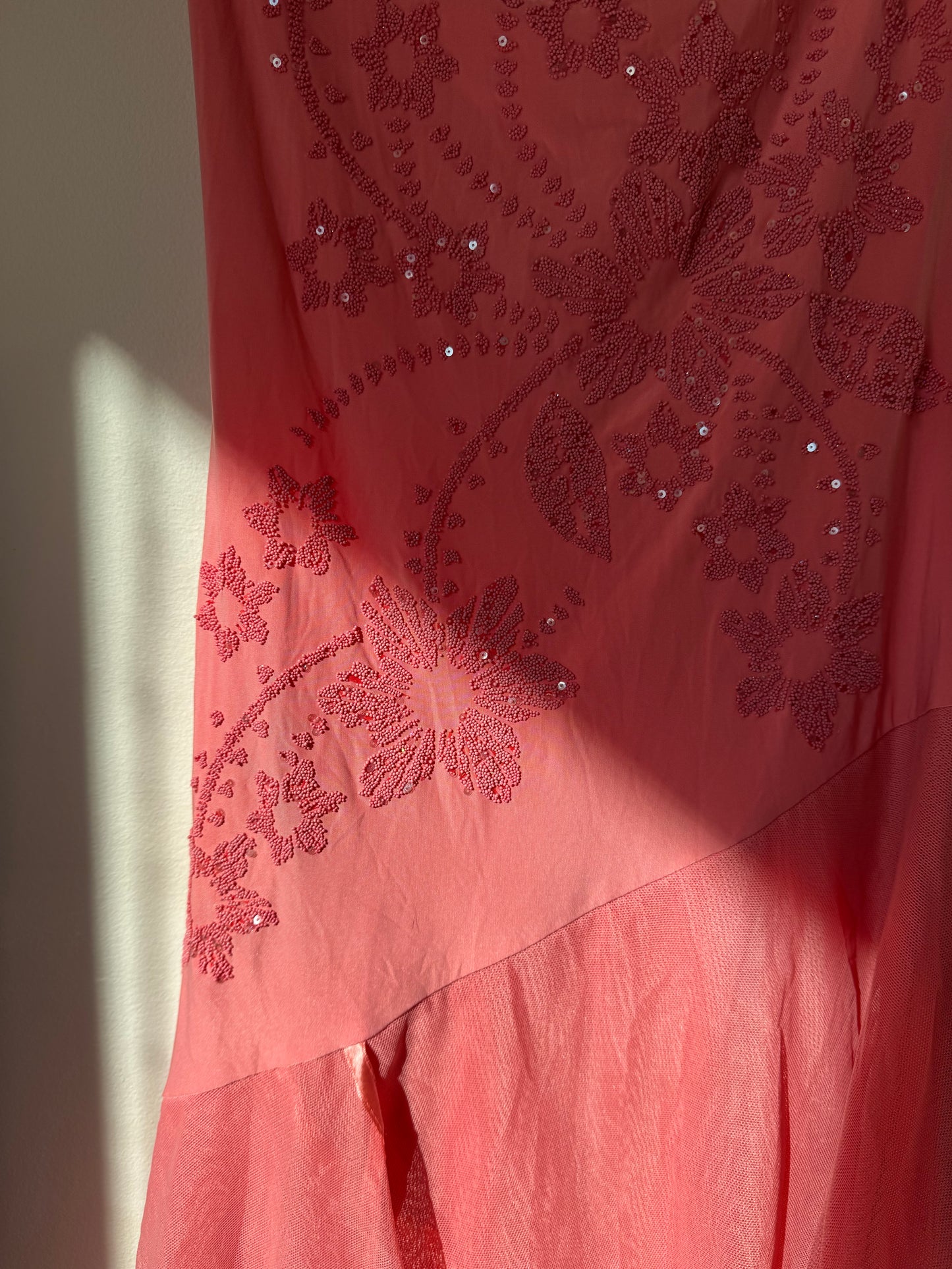 Asymmetrical Coral Dress