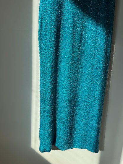 Blue Beaded Dress
