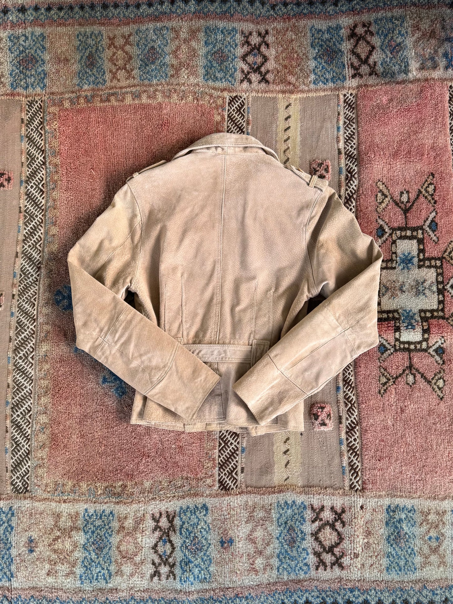 Beige Leather Jacket