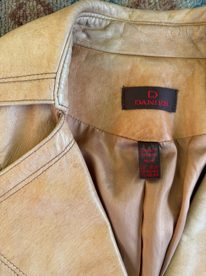 Danier Yellow Leather Trench