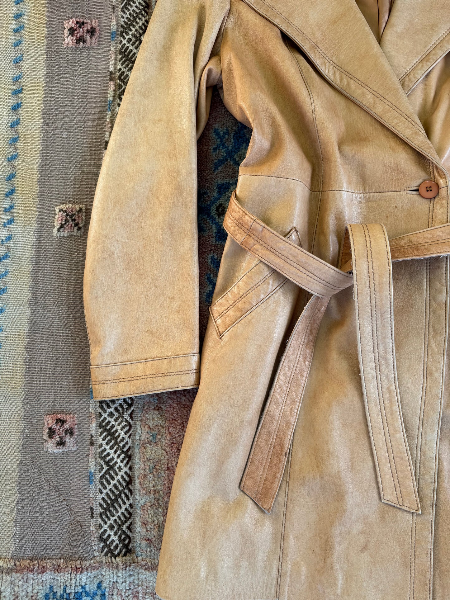 Danier Yellow Leather Trench