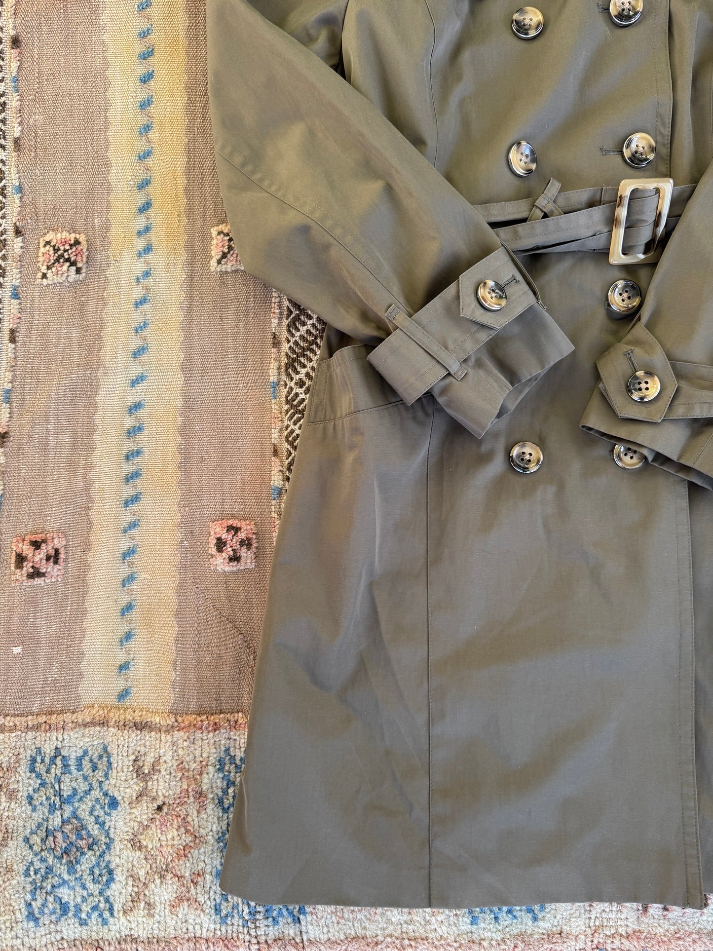 Green London Fog Trench