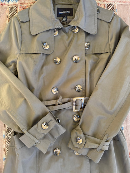 Green London Fog Trench
