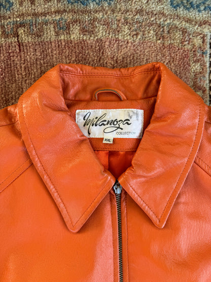 Orange Leather Jacket