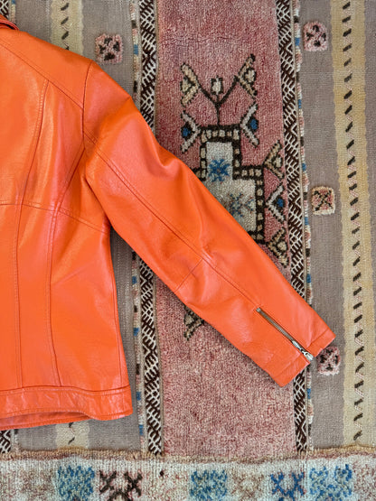Orange Leather Jacket