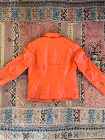Orange Leather Jacket
