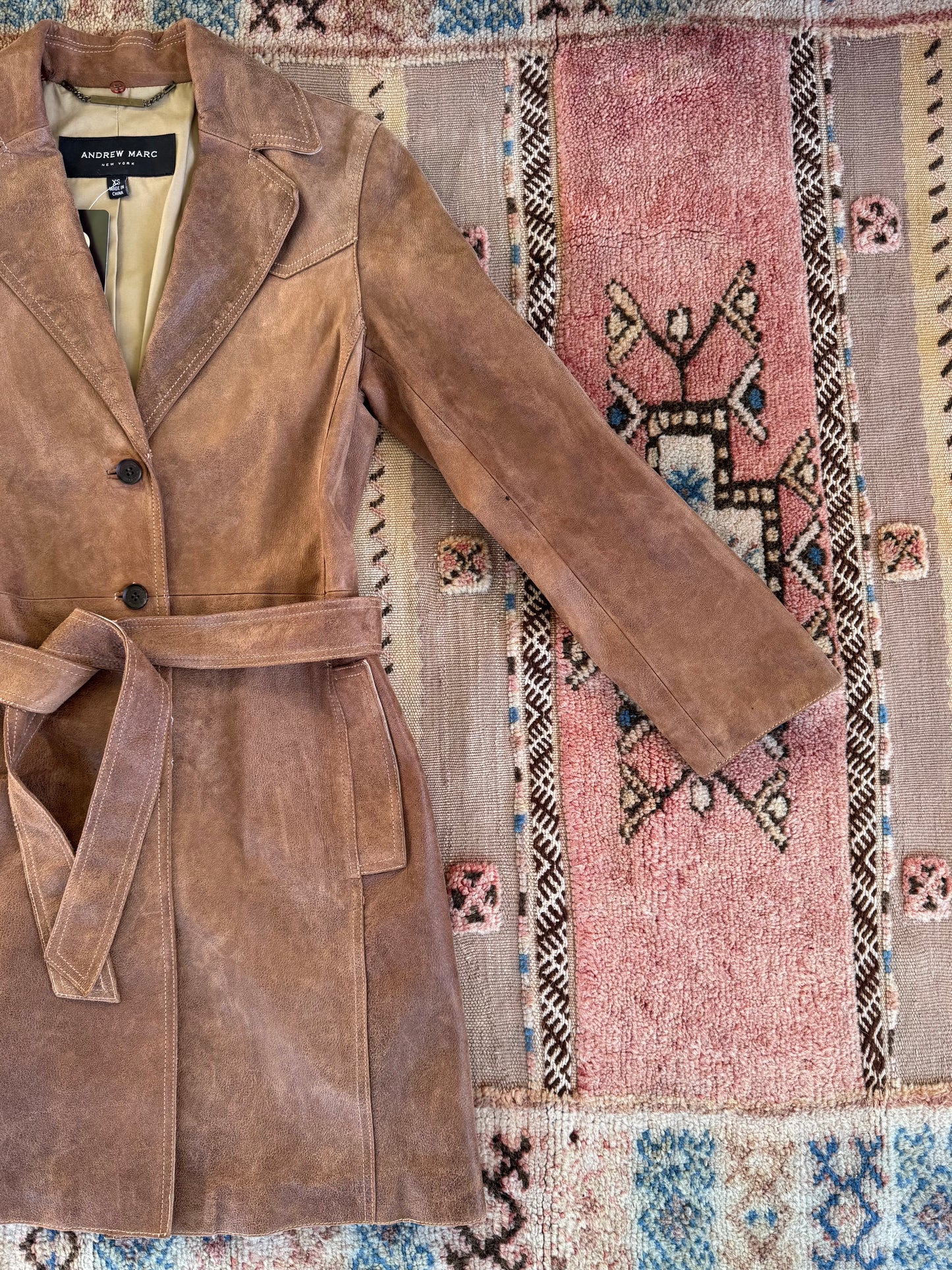 Andrew Marc Leather Trench