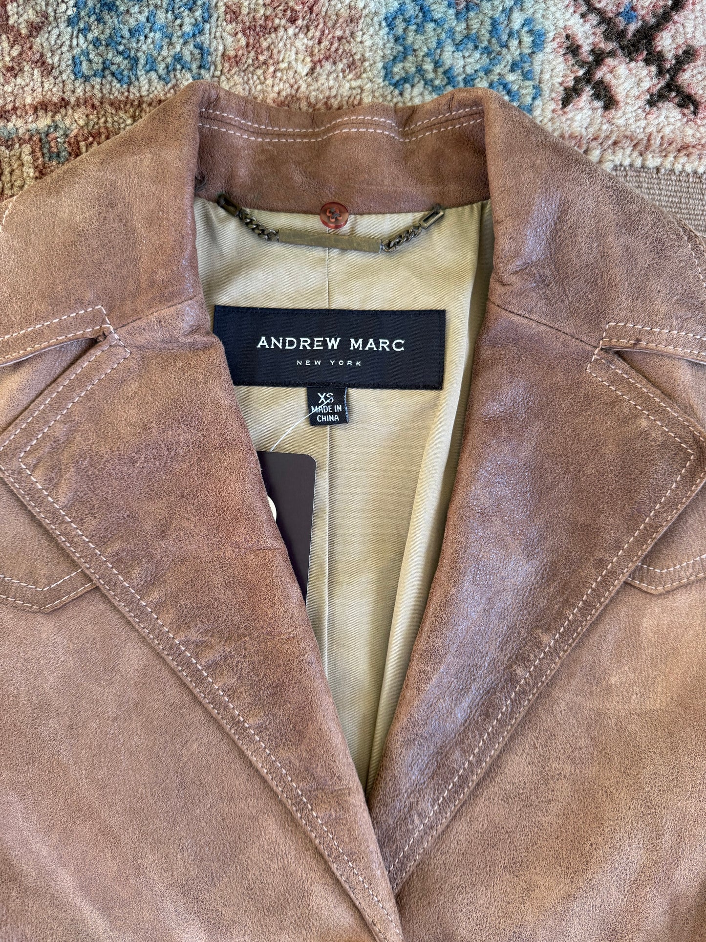 Andrew Marc Leather Trench