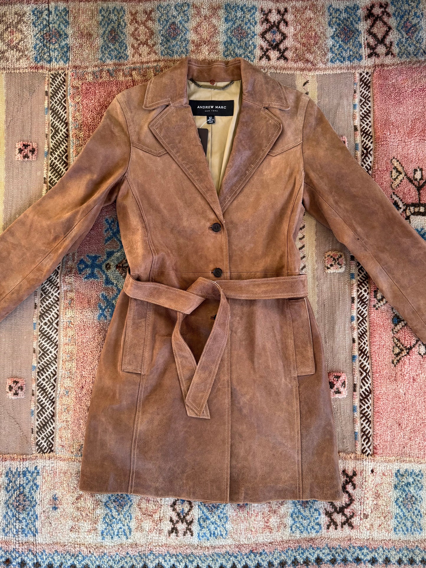 Andrew Marc Leather Trench