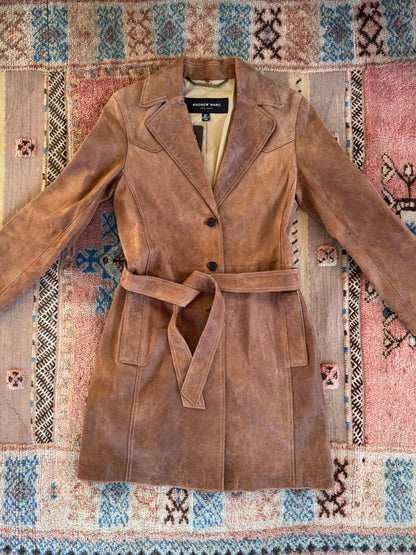 Andrew Marc Leather Trench