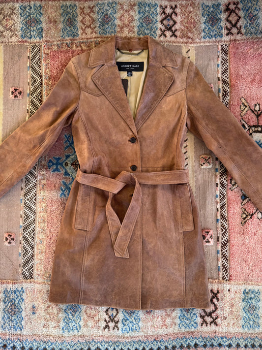 Andrew Marc Leather Trench