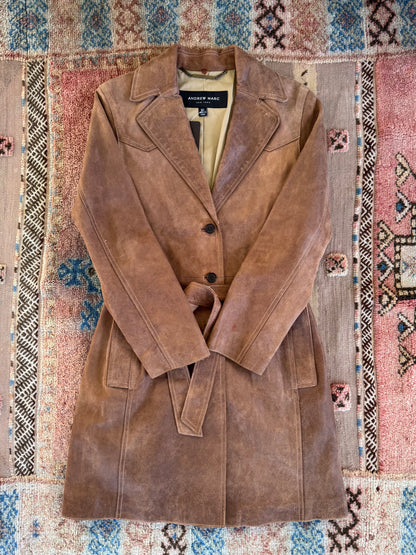 Andrew Marc Leather Trench