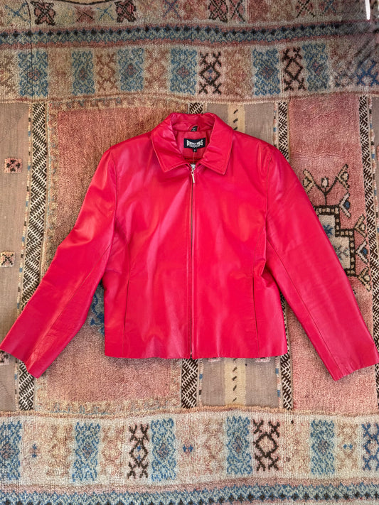 Cherry Red Leather