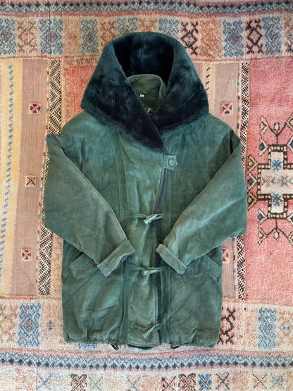 Green Leather Coat