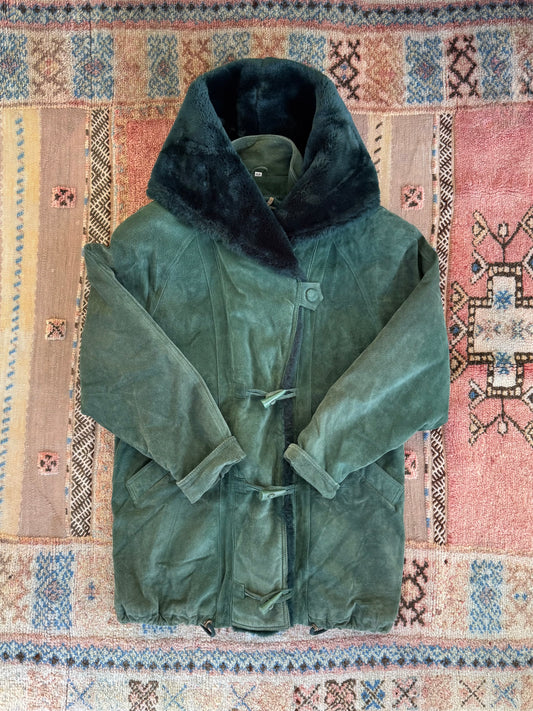 Green Leather Coat
