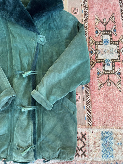 Green Leather Coat