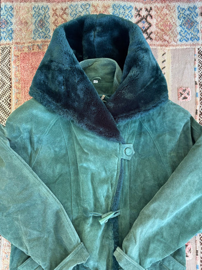 Green Leather Coat
