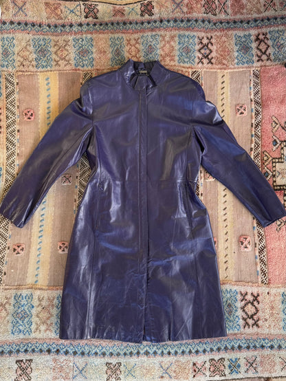 Purple Leather Trench