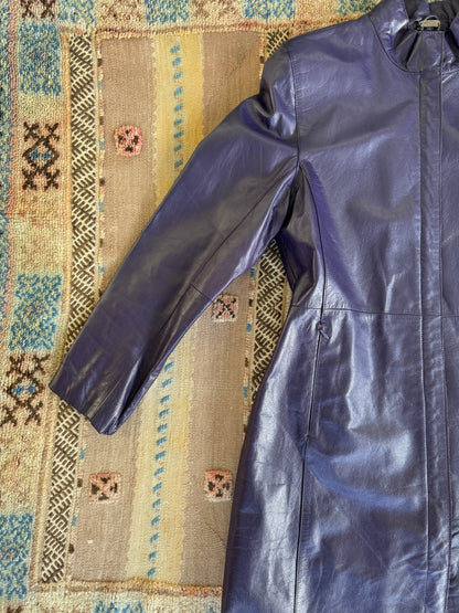 Purple Leather Trench
