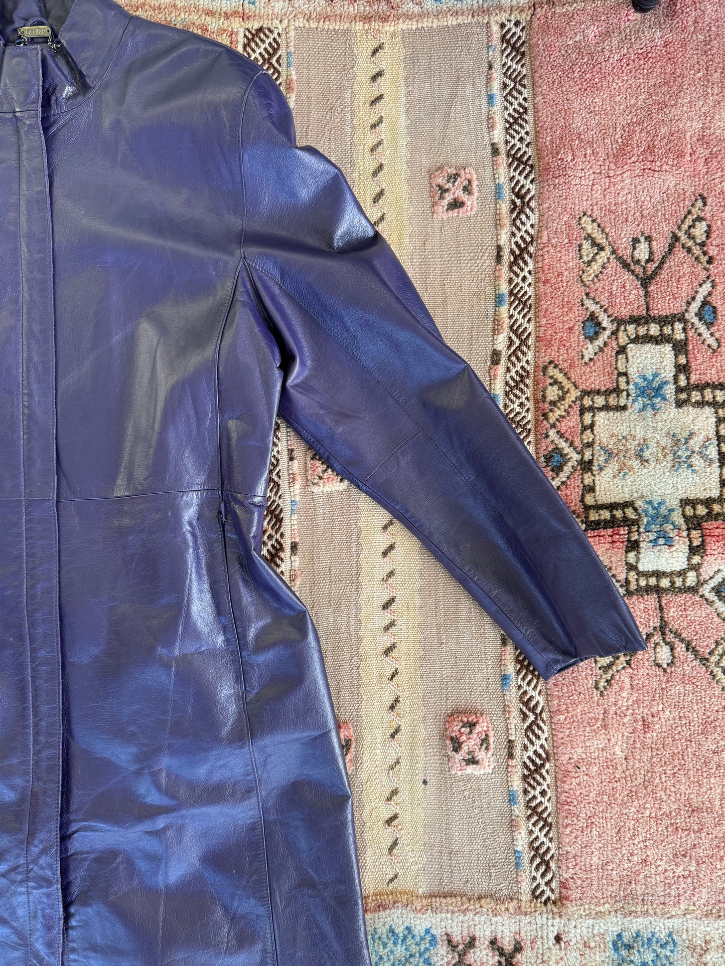 Purple Leather Trench