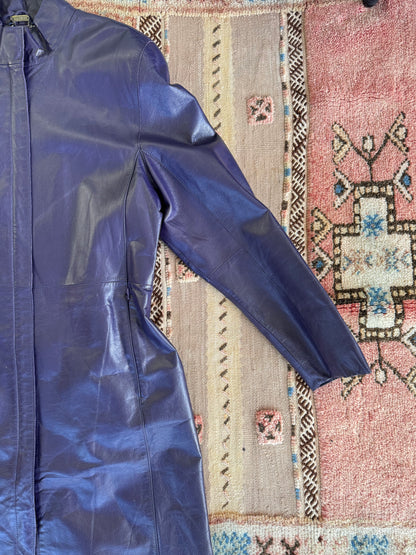 Purple Leather Trench