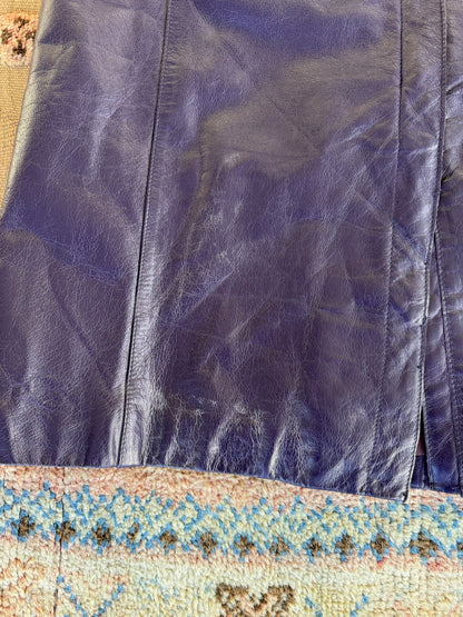 Purple Leather Trench