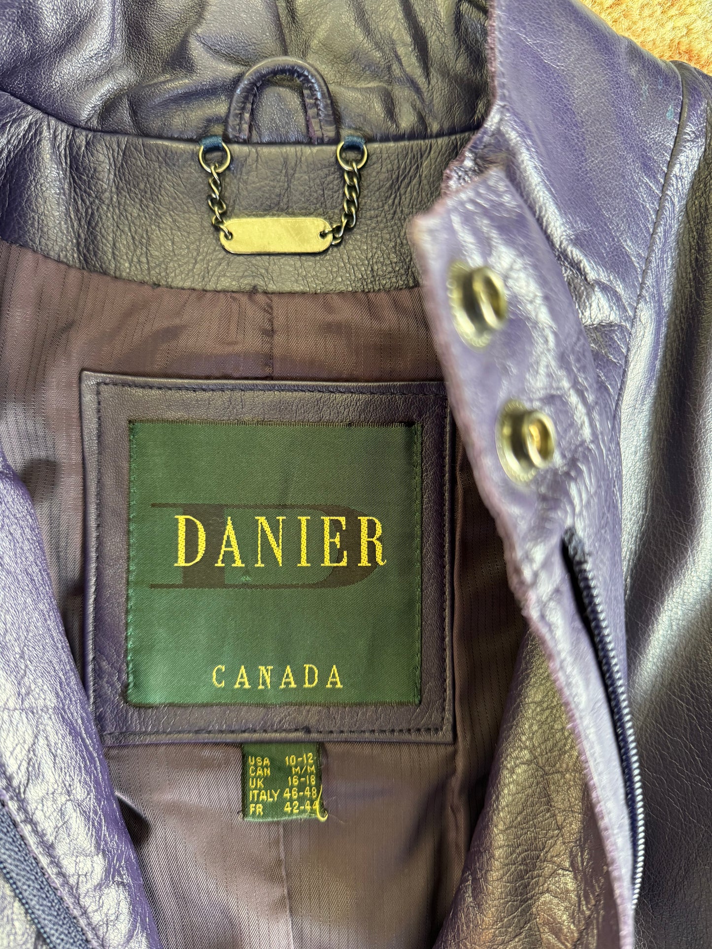 Purple Leather Trench