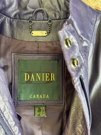 Purple Leather Trench