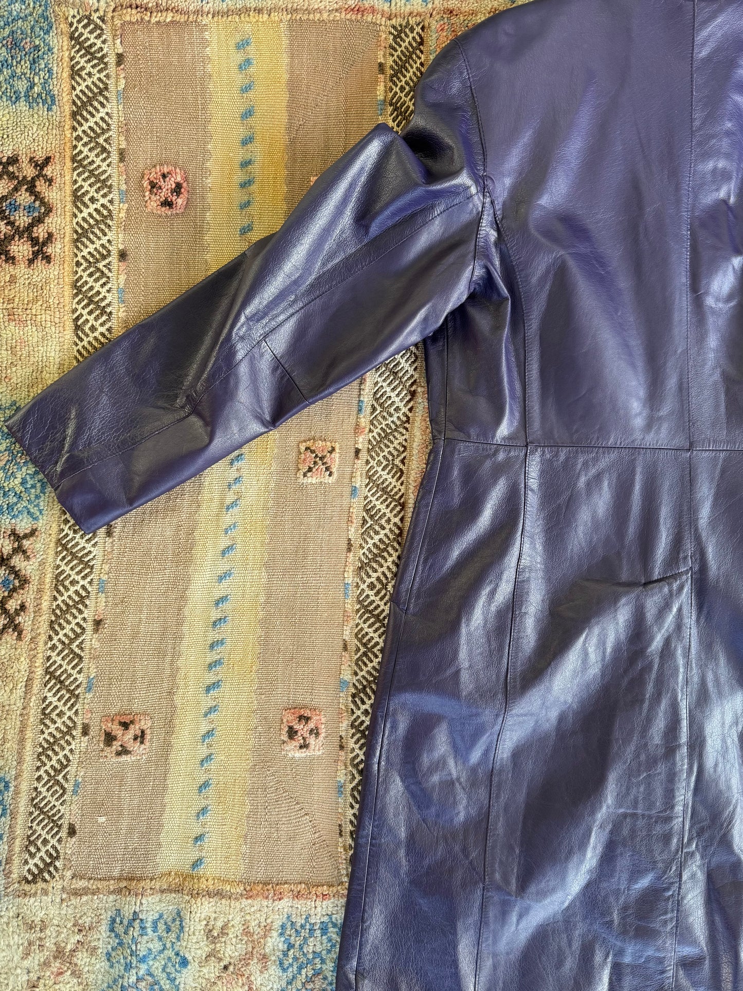 Purple Leather Trench