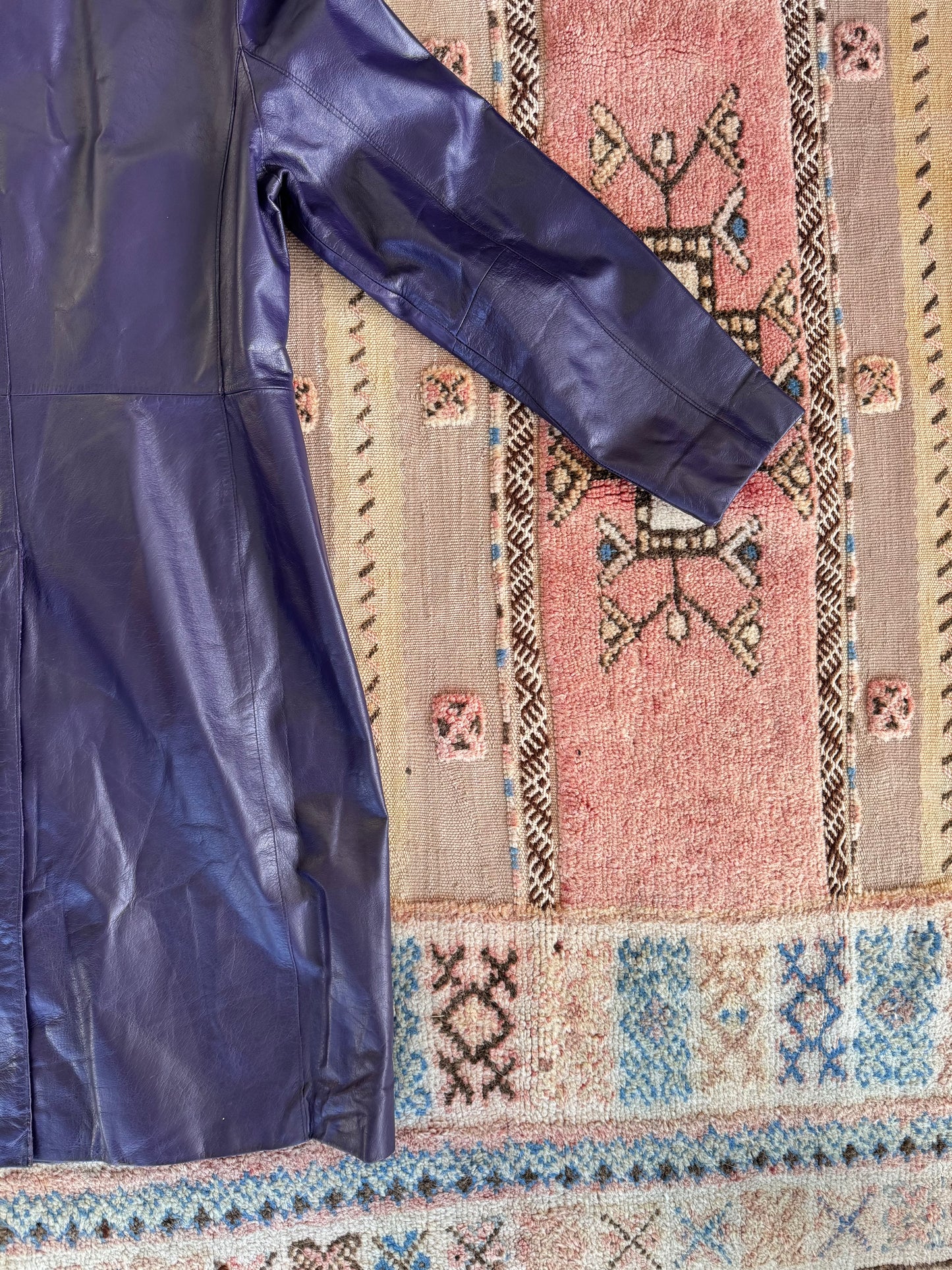 Purple Leather Trench